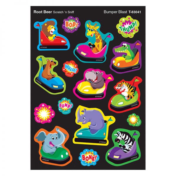 TREND Bumper Blast/Root Beer Mixed Shapes Stinky Stickers®, 64 Count