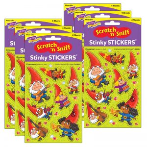 TREND Instrumental Gnomes/Cinnamon Mixed Shapes Stinky Stickers®, 28 Per Pack, 6 Packs