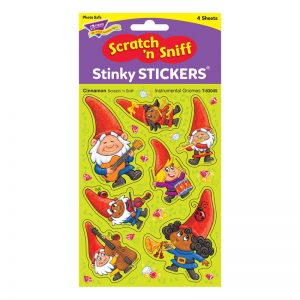 TREND Instrumental Gnomes/Cinnamon Mixed Shapes Stinky Stickers®, 28 ct.