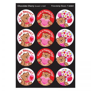 TREND Friendship Bears/Chocolate Cherry Stinky Stickers®, 48 Count