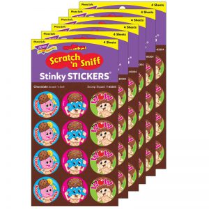 TREND Scoop Squad/Chocolate Stinky Stickers®, 48 Per Pack, 6 Packs