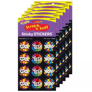 TREND Star Praise/Chocolate Stinky Stickers®, 48 Per Pack, 6 Packs
