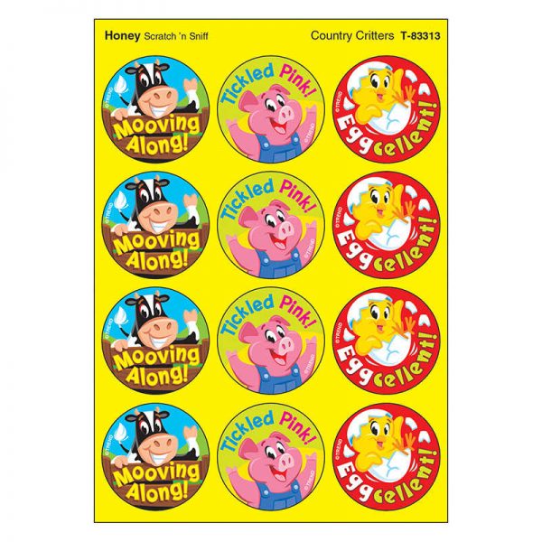 TREND Country Critters/Honey Stinky Stickers®, 48 Count