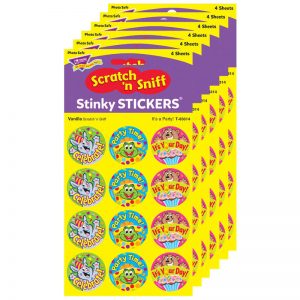 TREND It's a Party!/Vanilla Stinky Stickers®, 48 Per Pack, 6 Packs