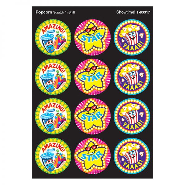 TREND Showtime!/Popcorn Stinky Stickers®, 48 Count