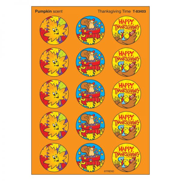 TREND Thanksgiving Time/Pumpkin Stinky Stickers®, 60 ct.