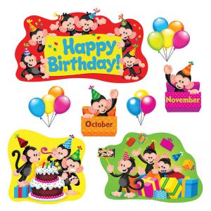 TREND Monkey Mischief® Birthday Bulletin Board Set