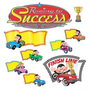 TREND Monkey Mischief® Racing to Success Bulletin Board Set
