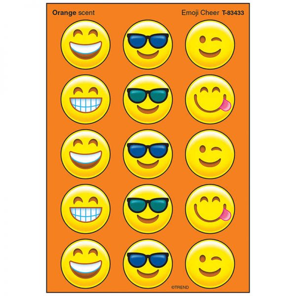 TREND Emoji Cheer/Orange Stinky Stickers®, 60 ct.
