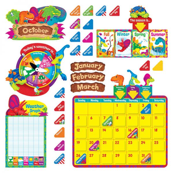 TREND Dino-Mite Pals® Calendar Bulletin Board Set