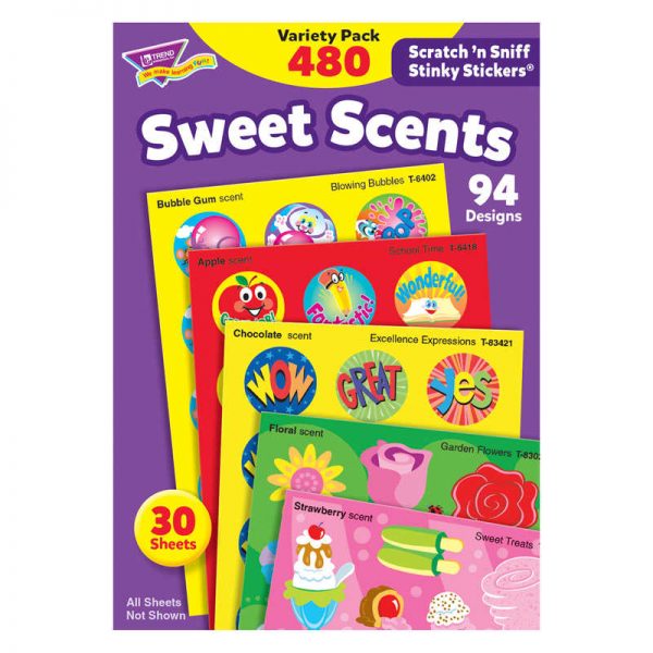 TREND Sweet Scents Stinky Stickers® Variety Pack, 480 ct