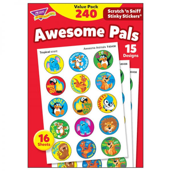 TREND Awesome Pals Stinky Stickers® Value Pack, 240 ct.
