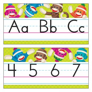 TREND Sock Monkeys Alphabet Line Standard Manuscript B.B. Set