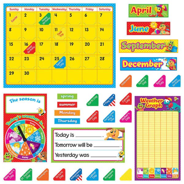 TREND Playtime Pals™ Calendar Bulletin Board Set