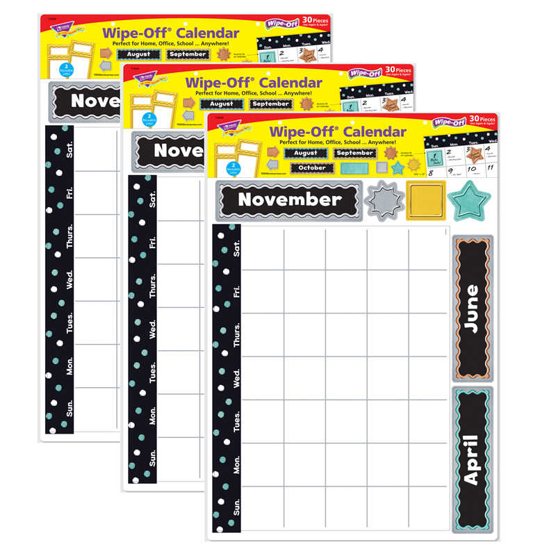 TeachersParadise TREND I ♥ Metal™ WipeOff® Calendar Bulletin Board