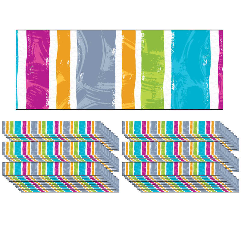 TREND Color Harmony Stripes Bolder Borders®, 35.75' Per Pack, 6 Packs
