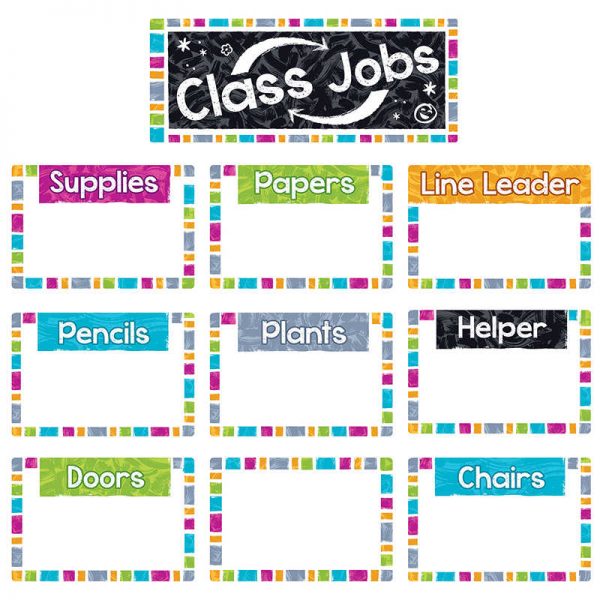 TREND Color Harmony WipeOff® Class Jobs Mini Bulletin Board Set