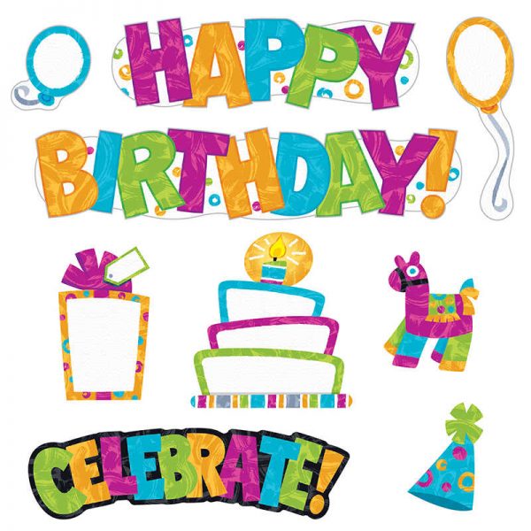 TREND Color Harmony WipeOff® Birthday Mini Bulletin Board Set