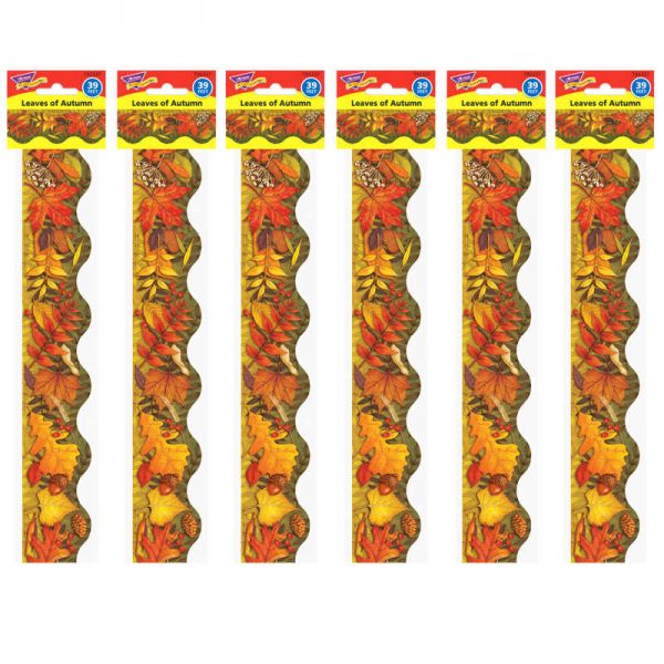 TREND Leaves of Autumn Terrific Trimmers®, 39 Feet Per Pack, 6 Packs