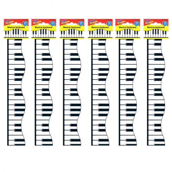 TREND Musical Keyboard Terrific Trimmers®, 39 Feet Per Pack, 6 Packs