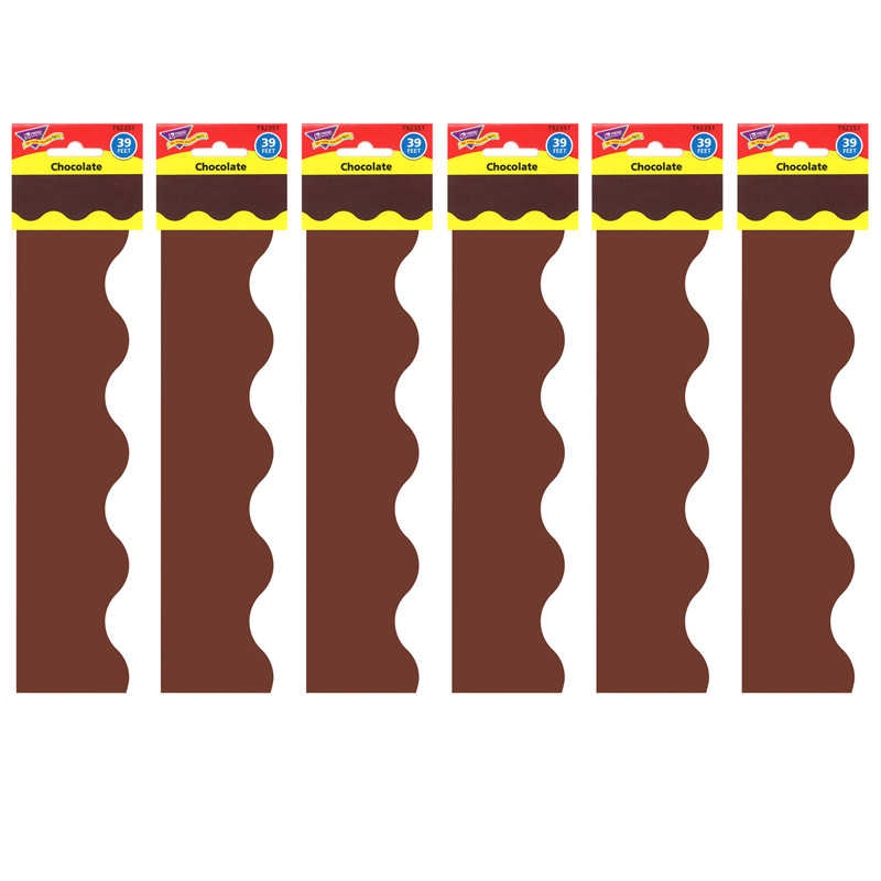 TREND Chocolate Terrific Trimmers®, 39 Feet Per Pack, 6 Packs