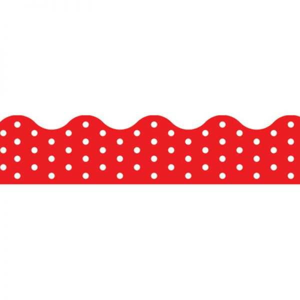 TREND Polka Dots Red Terrific Trimmers®, 39 ft