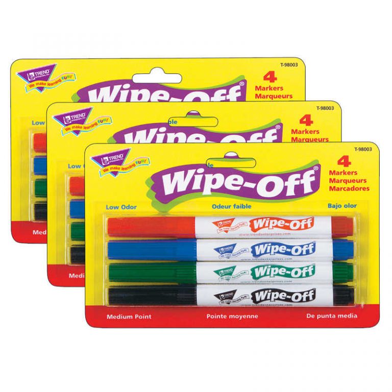 TeachersParadise TREND 4Pack Standard Colors WipeOff® Markers, 3