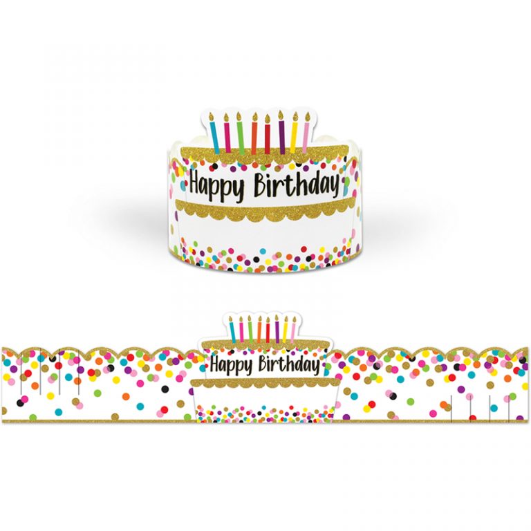 Teacher Created Resources Confetti Happy Birthday Crowns, Pack of 30