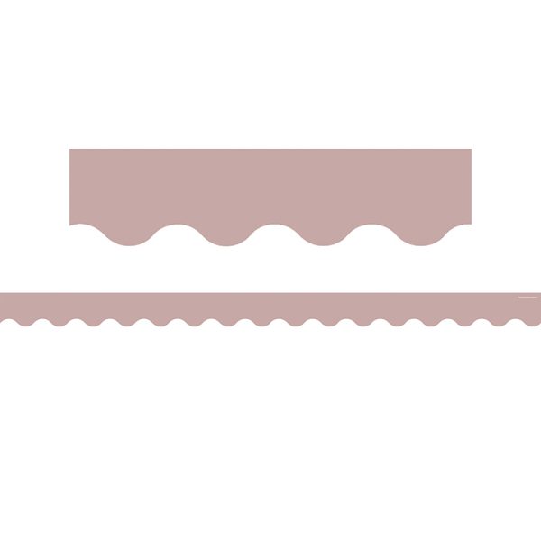 Teacher Created Resources Light Mauve Scalloped Border Trim, 35 Feet
