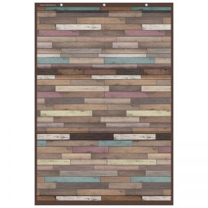 Teacher Created Resources Reclaimed Wood Large 6 Pocket Chart, 26" x 38"