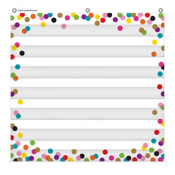 Teacher Created Resources Confetti 7 Pocket Chart, 28" x 28"
