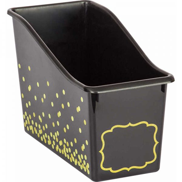 Teacher Created Resources Black Confetti Plastic Book Bin