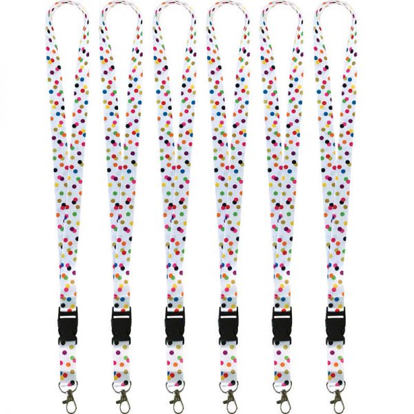 Teacher Created Resources Confetti Lanyard, Pack of 6