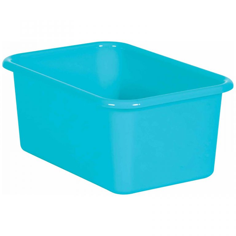 Teacher Created Resources Teal Small Plastic Storage Bin