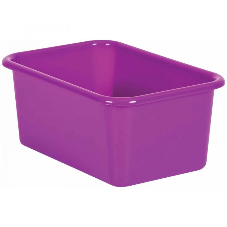 Teacher Created Resources Purple Small Plastic Storage Bin