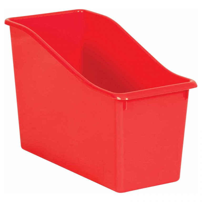 Teacher Created Resources Red Plastic Book Bin