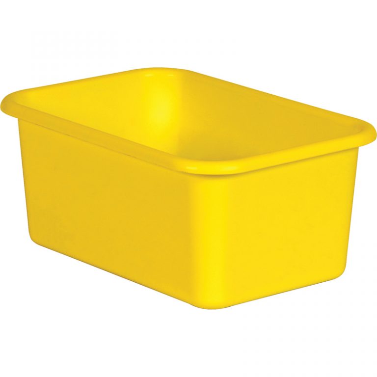 Teacher Created Resources Yellow Small Plastic Storage Bin