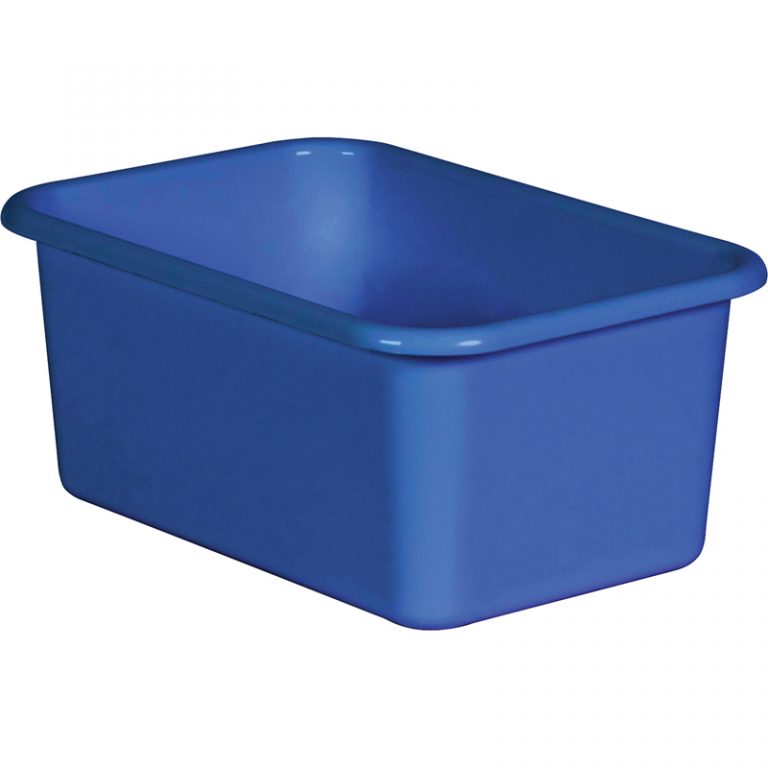 Teacher Created Resources Blue Small Plastic Storage Bin
