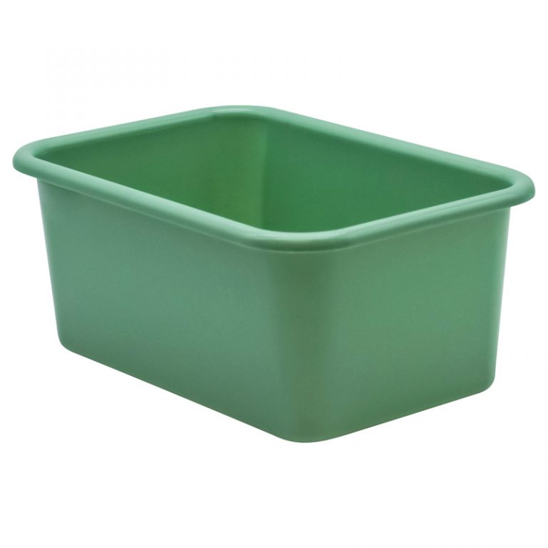 Teacher Created Resources Eucalyptus Green Small Plastic Storage Bin