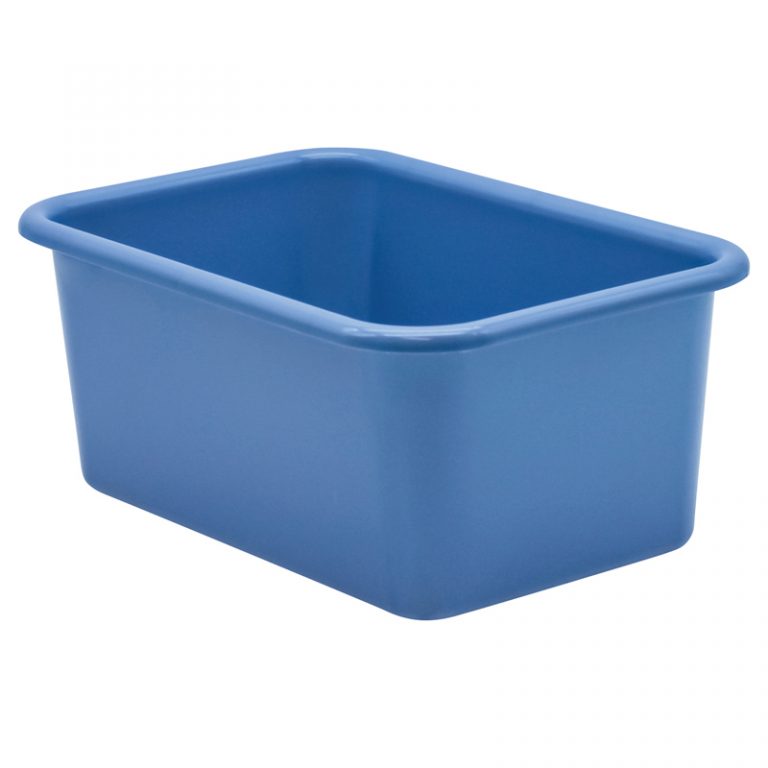 Teacher Created Resources Slate Blue Small Plastic Storage Bin