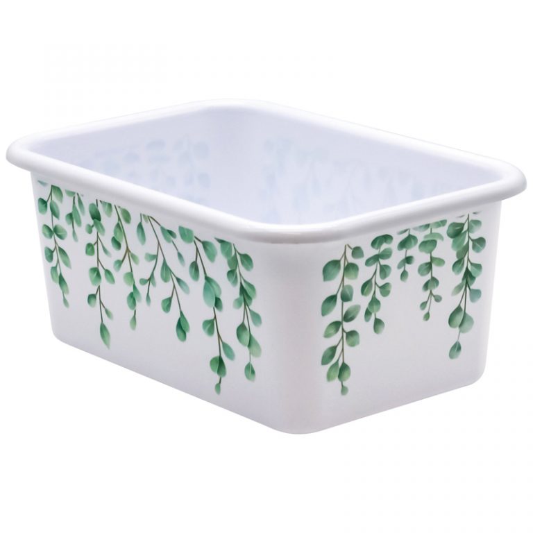 Teacher Created Resources Eucalyptus Small Plastic Storage Bin