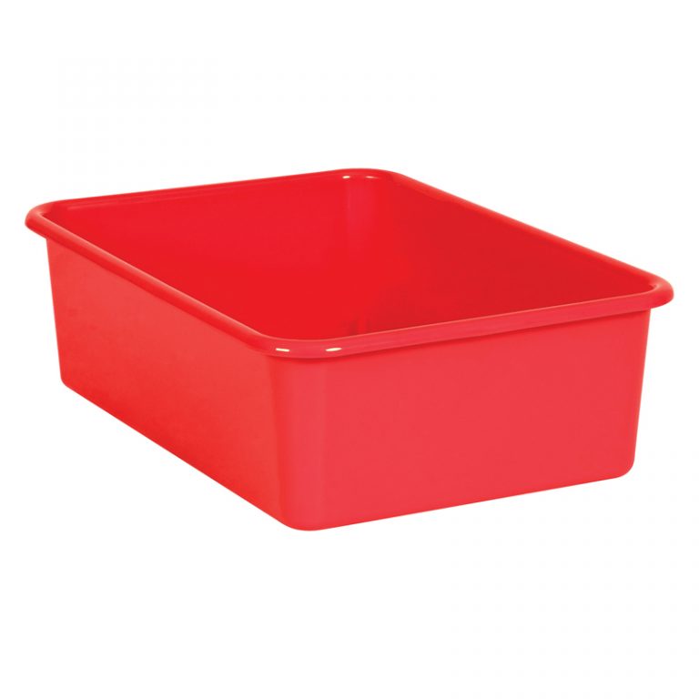 Teacher Created Resources Red Large Plastic Storage Bin
