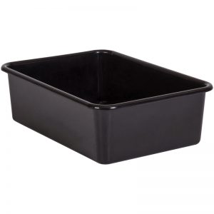 Teacher Created Resources Black Large Plastic Storage Bin
