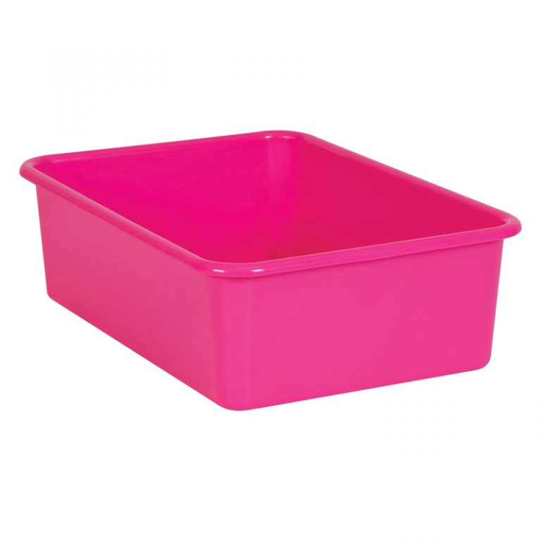 Teacher Created Resources Pink Large Plastic Storage Bin