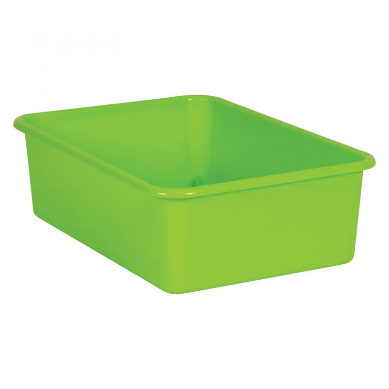 Teacher Created Resources Lime Large Plastic Storage Bin
