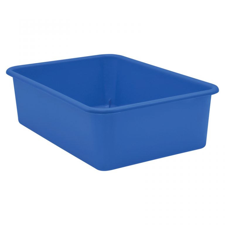 Teacher Created Resources Blue Large Plastic Storage Bin