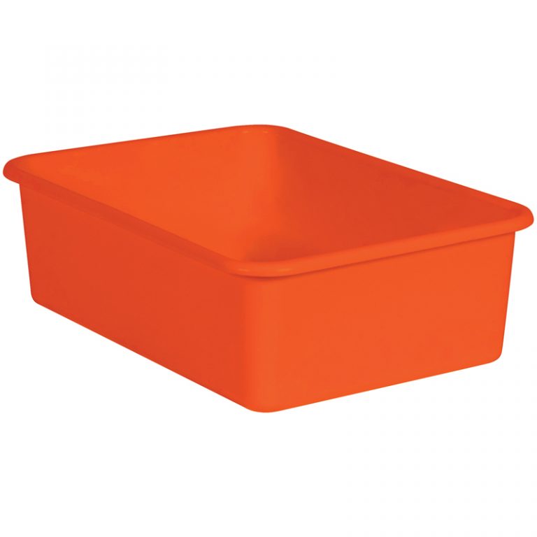 Teacher Created Resources Orange Large Plastic Storage Bin