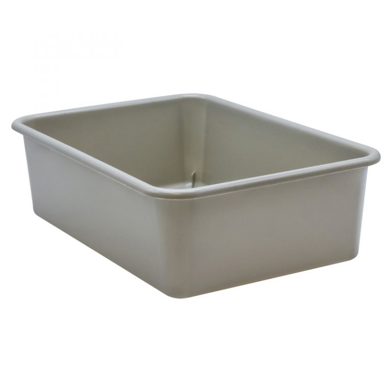 Teacher Created Resources Gray Large Plastic Storage Bin