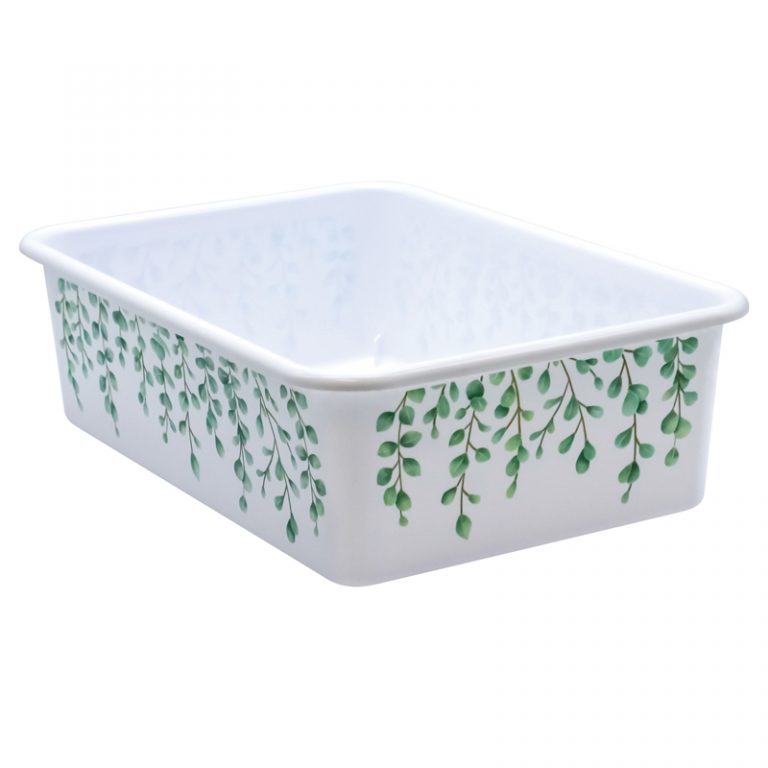 Teacher Created Resources Eucalyptus Large Plastic Storage Bin 16¼"L x 11½"W x 5"H