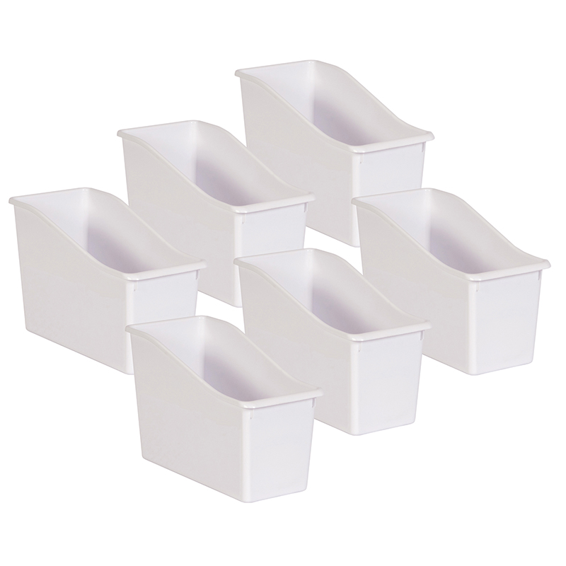 TeachersParadise Teacher Created Resources White Plastic Book Bin